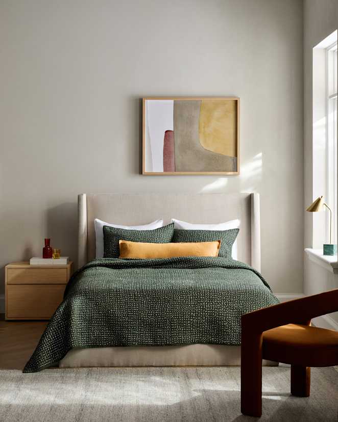 Pine Organic Cotton Hand Stitched Quilt Set