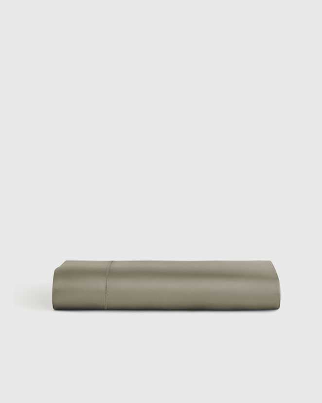 Dried Sage Giza Egyptian Cotton Sateen Flat Sheet