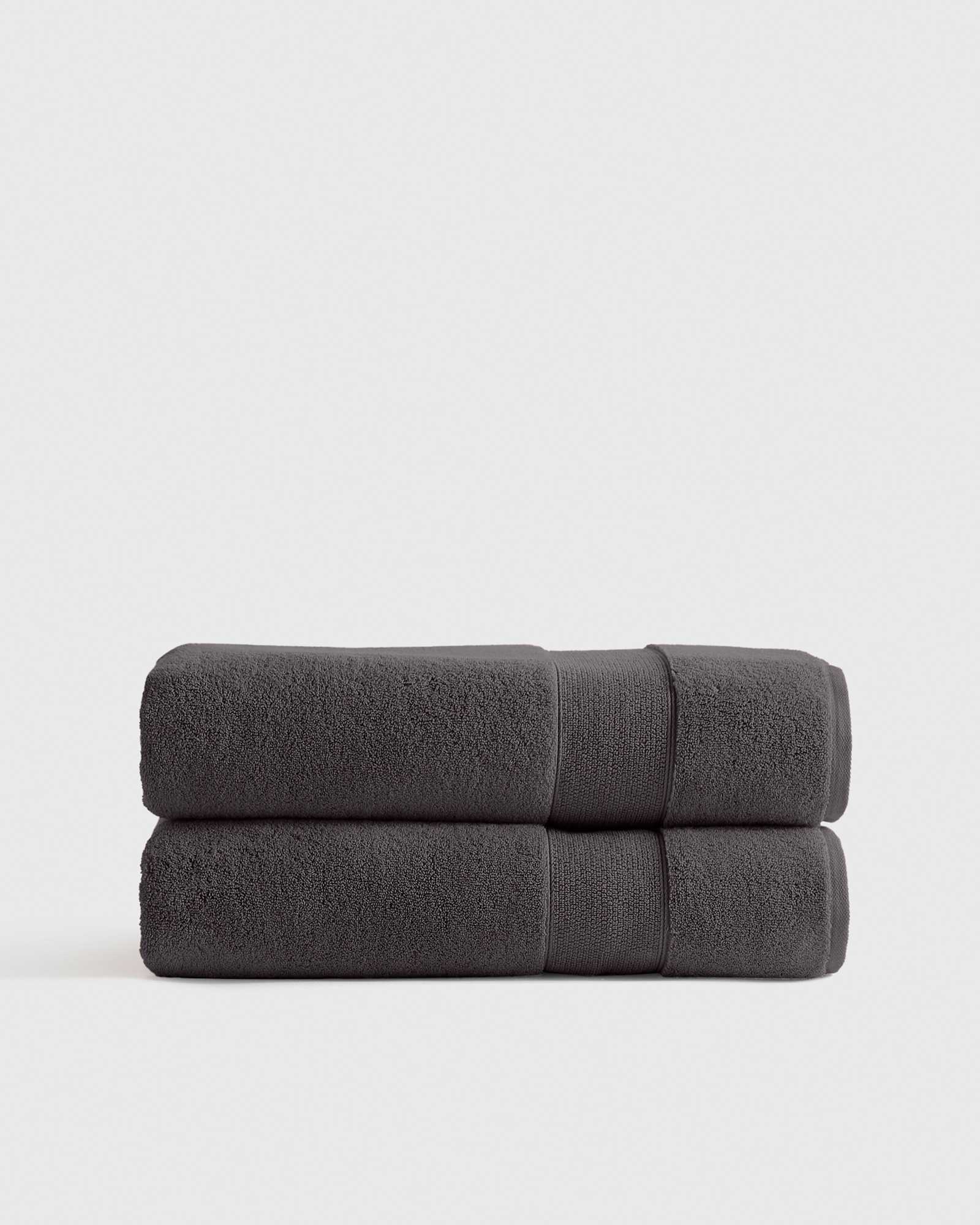 Charcoal Classic Organic Turkish Cotton Bath Sheet (Set of 2)