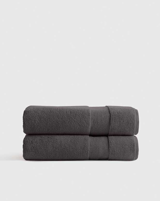 Charcoal Classic Organic Turkish Cotton Bath Sheet (Set of 2)