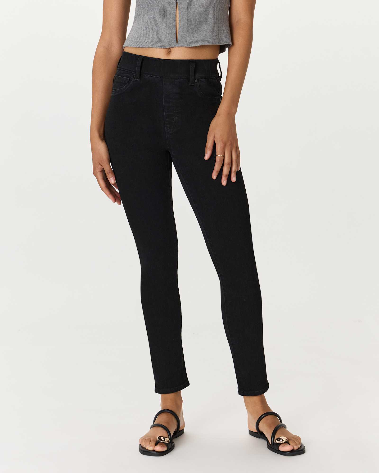 W-PNT-159-RVNBLK-01 EDITED raven-black Nina Stretch Pull-On Skinny Jeans