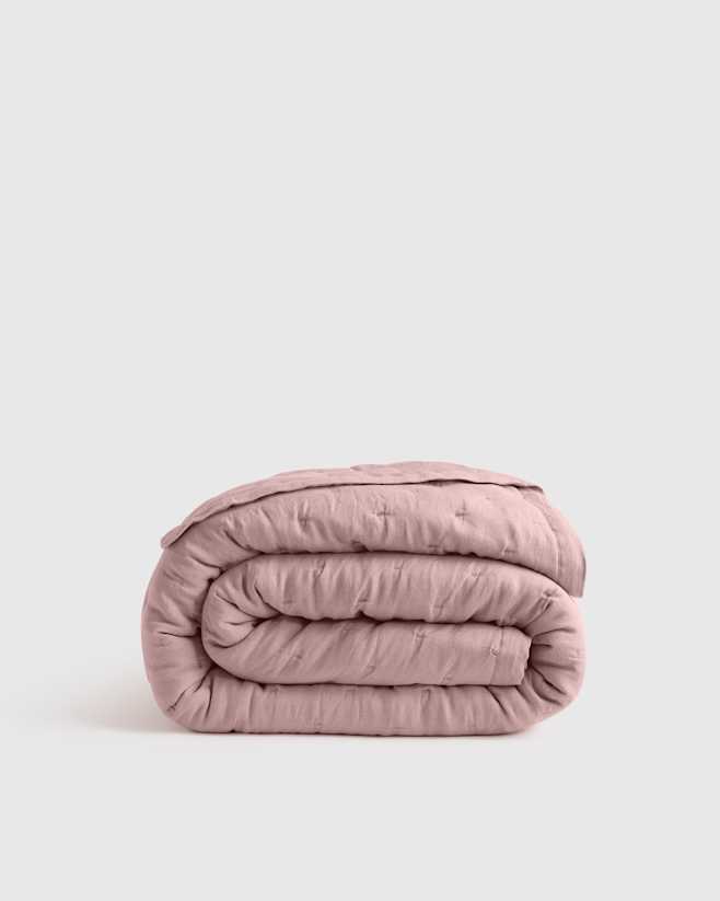 Dusty Mauve European Linen Dream Quilt