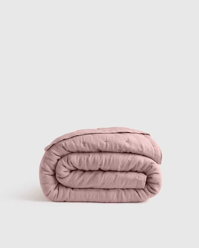 Dusty Mauve European Linen Dream Quilt