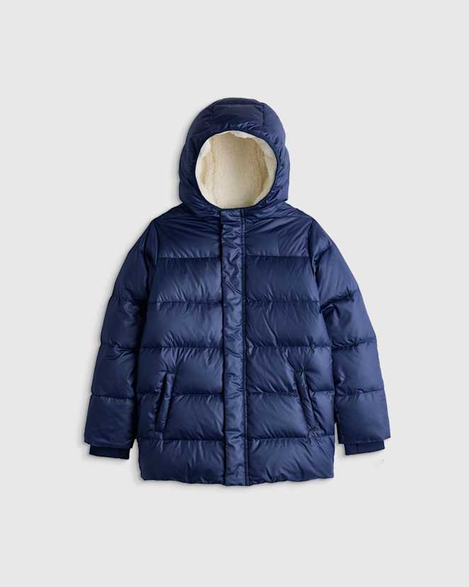 Navy Manteau matelassé en duvet épais