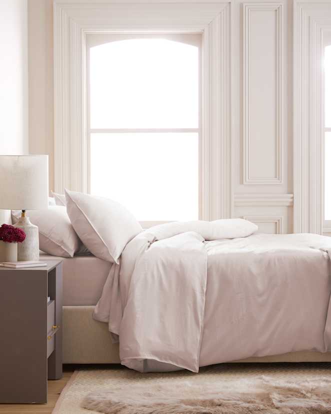 Soft Blush Bamboo Duvet Cover