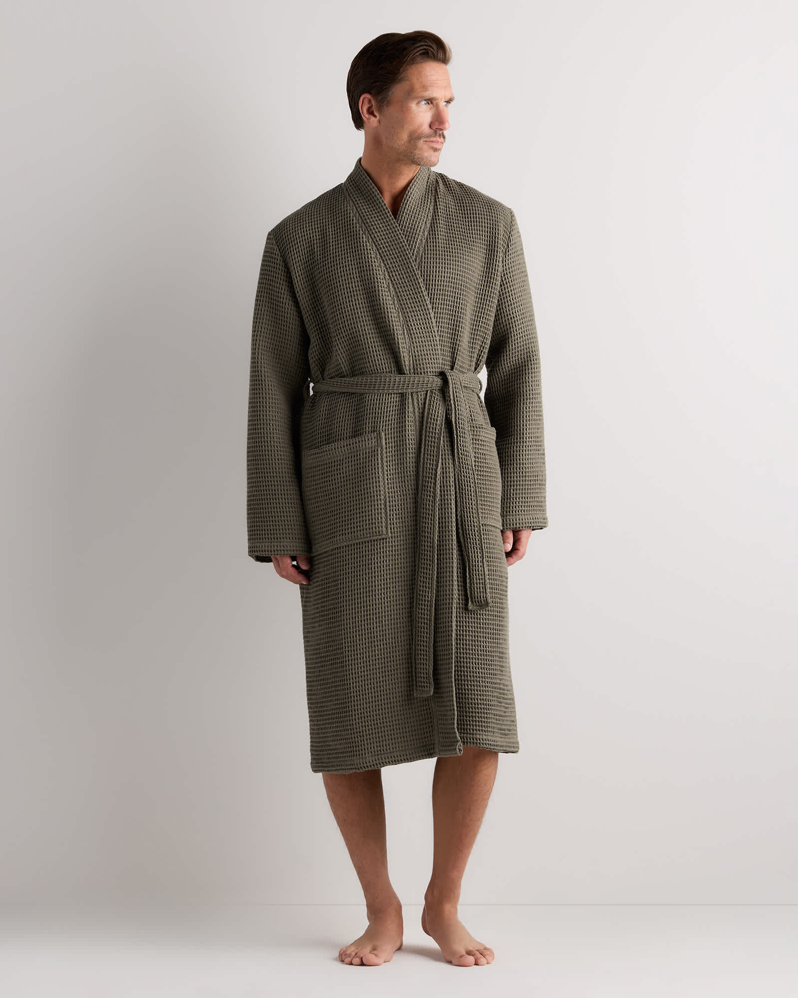 Moss Organic Turkish Waffle Robe