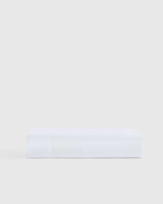 White Giza Egyptian Cotton Sateen Flat Sheet
