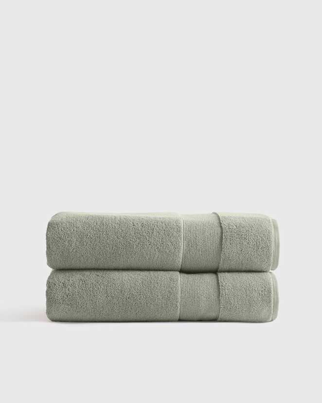 Sage Classic Organic Turkish Cotton Bath Sheet (Set of 2)