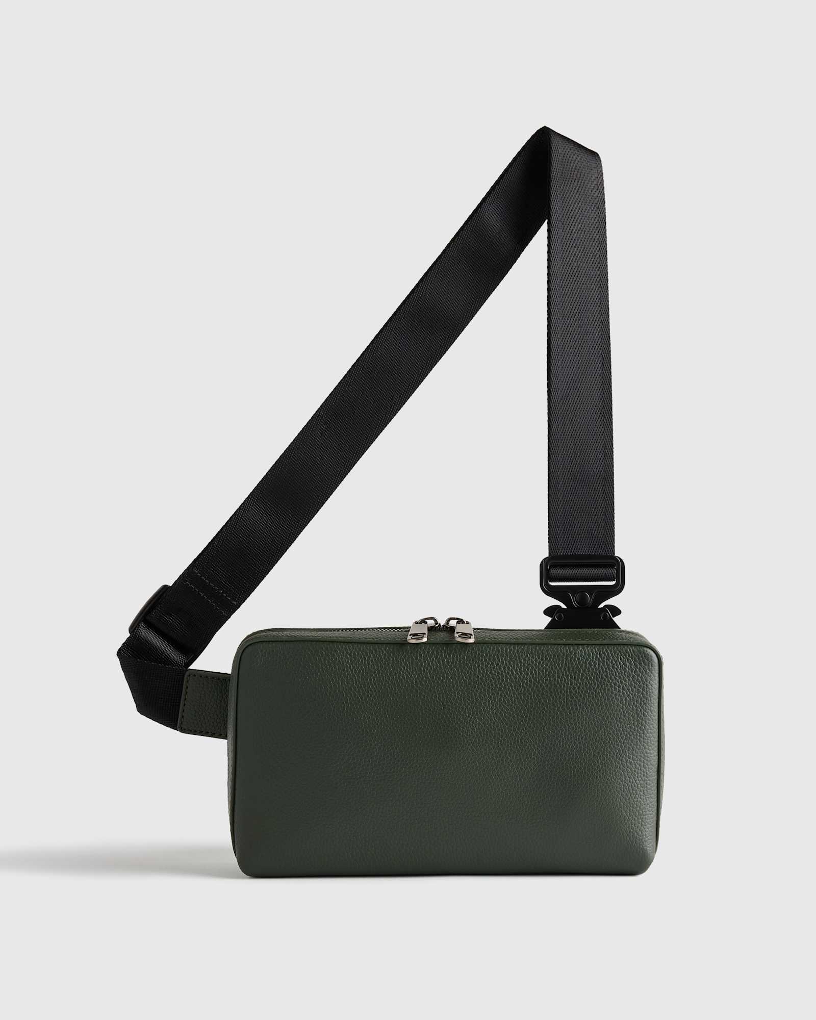 M-BAG-20-DAROLI Excursion Italian Leather Sling Dark Olive 106 CROPPED