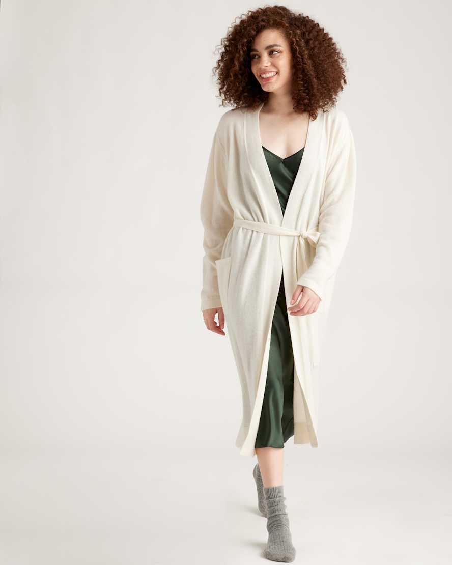 Ivory Mongolian Cashmere Robe