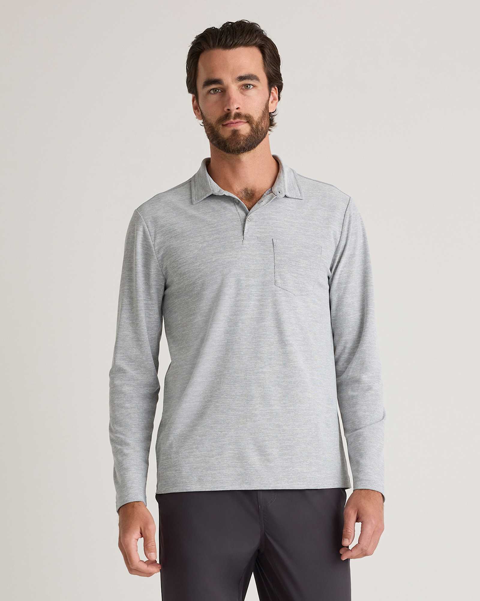 M-LKT-45-LGRY 1159 EDITED 1 light-grey ProPique Performance Long Sleeve Polo