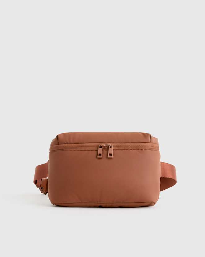 Terracotta Water Repellent Puff Belt Bag