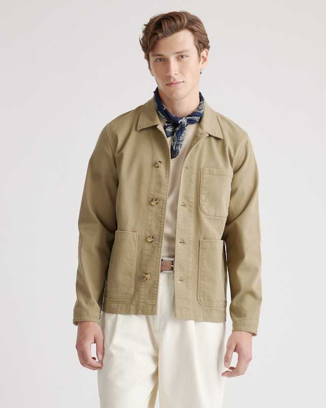 Olive Organic Comfort Stretch Chore Jacket