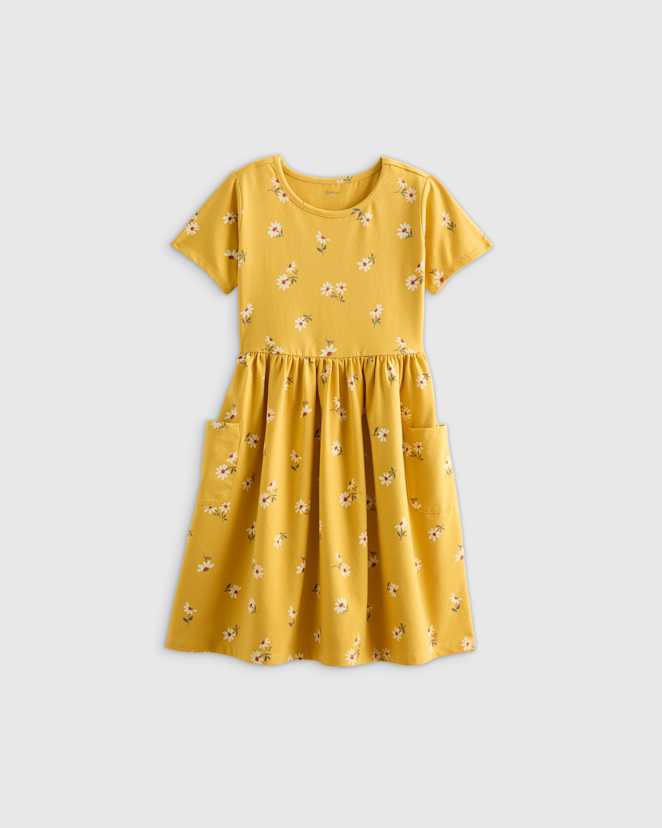 Golden Daisy Organic Cotton Fit and Flare Pocket Dress