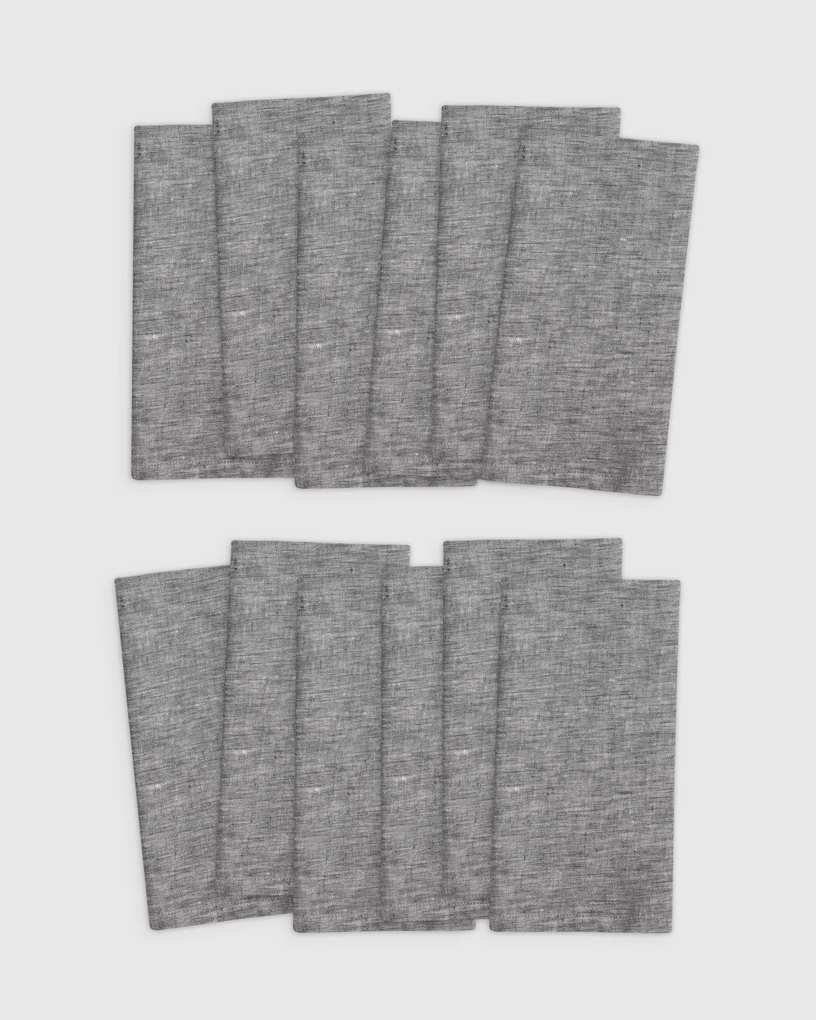 charcoal European Linen Chambray Napkin (Set of 12)