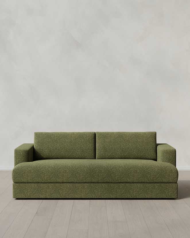 Fern Sierra Curved Arm Sofa in Performance Boucle