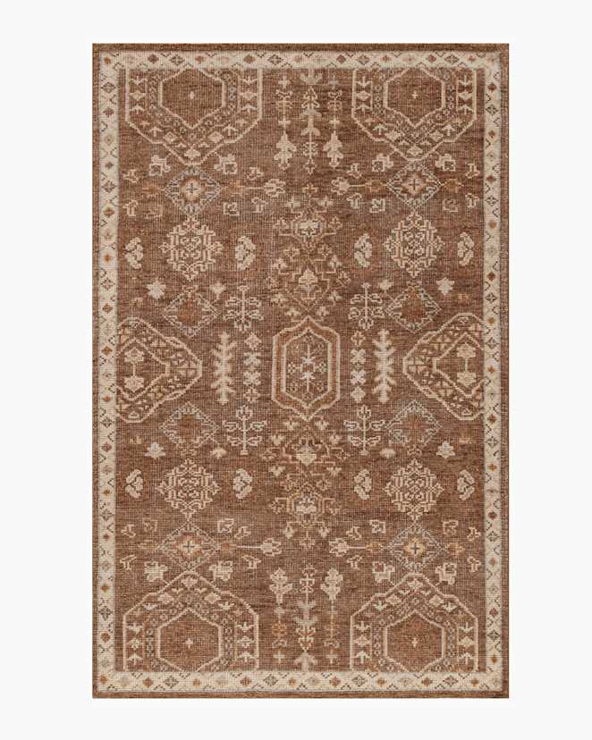 Brown Fara Hand-Knotted Wool Rug