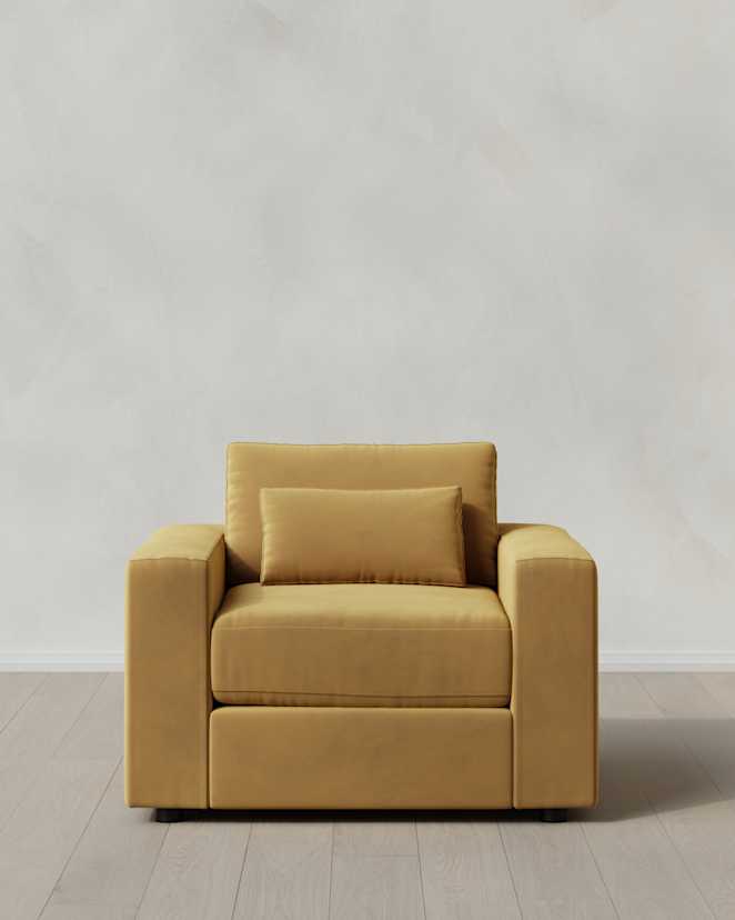 Caramel Ashford Deep Seat Chair and a Half in Performance Velvet