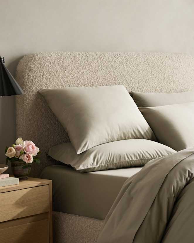 Toffee Classic Organic Percale Sham Set