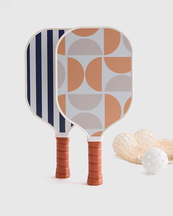 Cantaloupe/Navy Two Paddle Pickleball Set