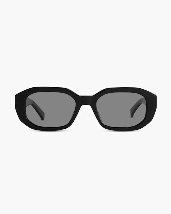 Black with Grey lens Barbados Polarized Acetate Sunglasses
