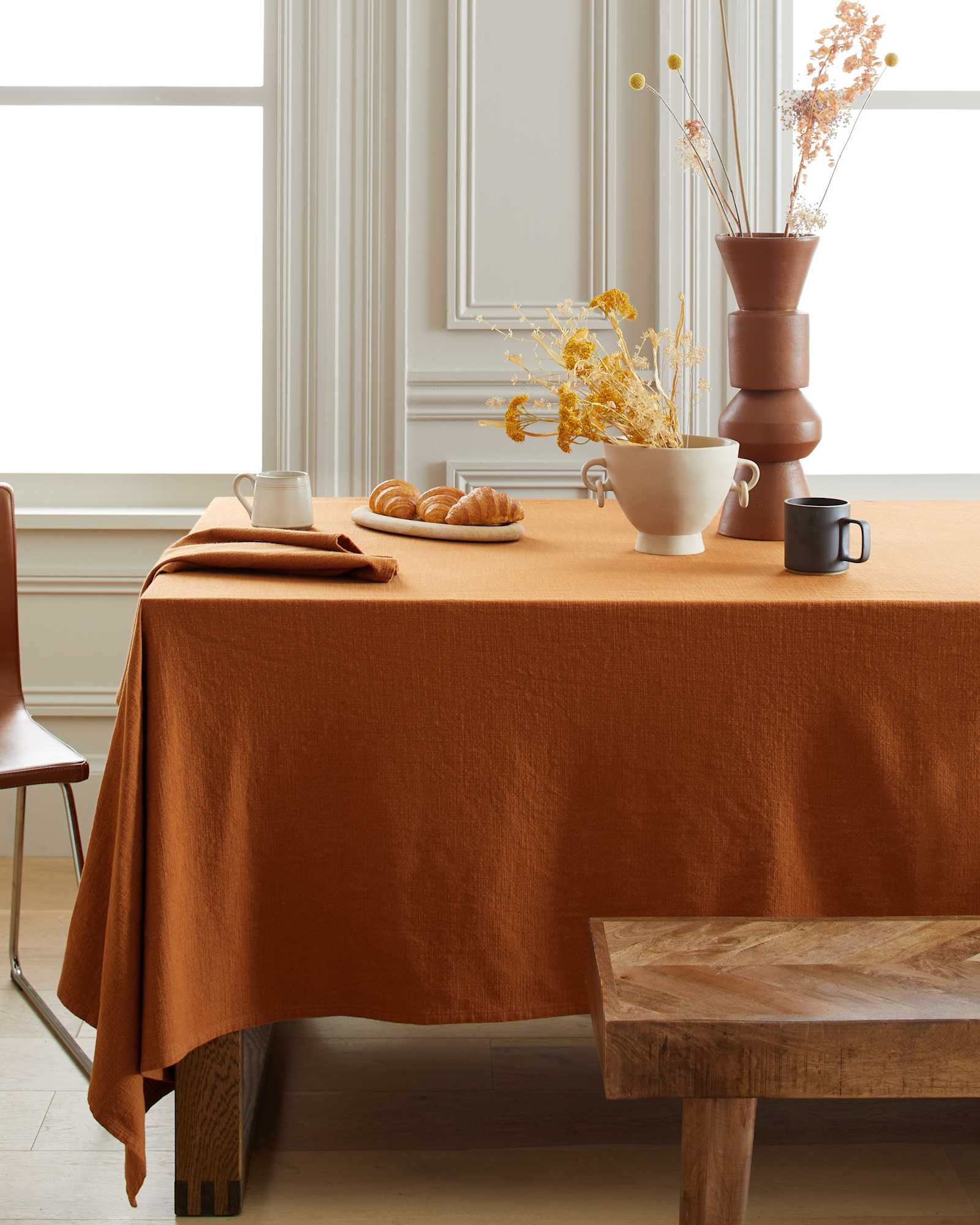 Tablecloth Cotton Terracotta 3360