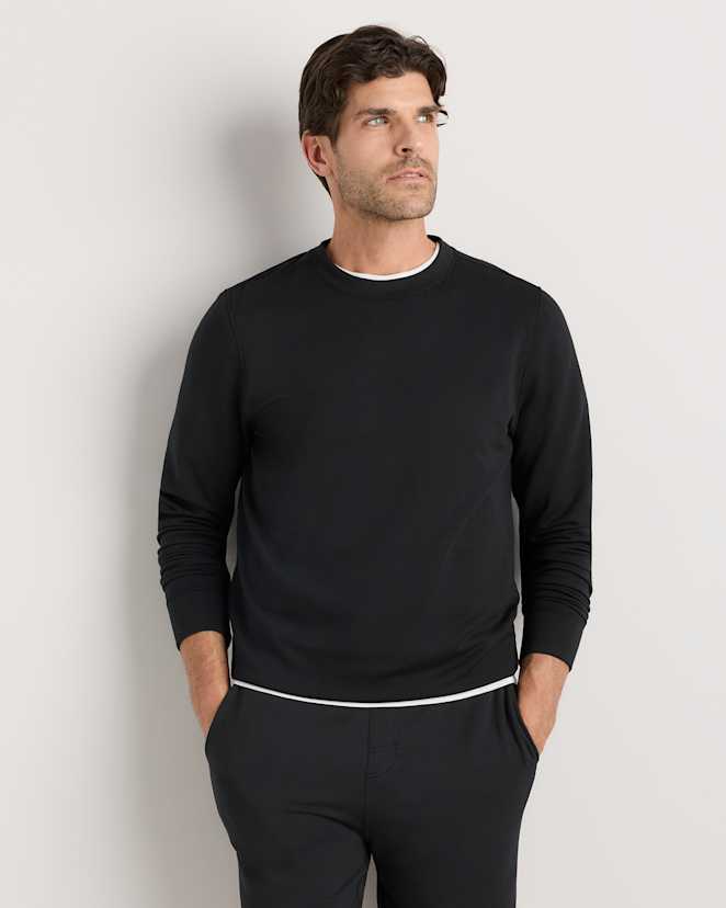 Black Supersoft Fleece Crew