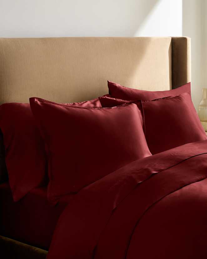 Burgundy Bamboo Sham Set