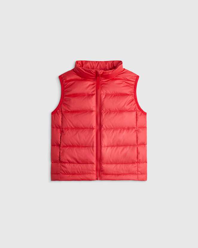 Soft Red Lightweight Down Puffer Vest