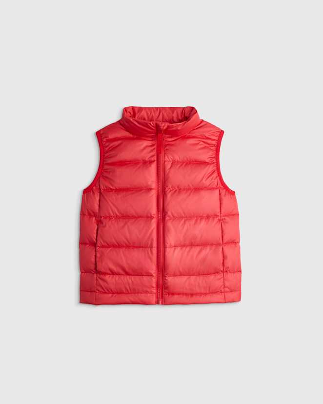 Soft Red Lightweight Down Puffer Vest
