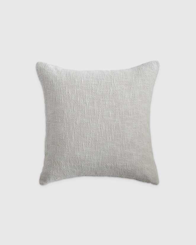 Grey Cotton Slub Pillow Cover