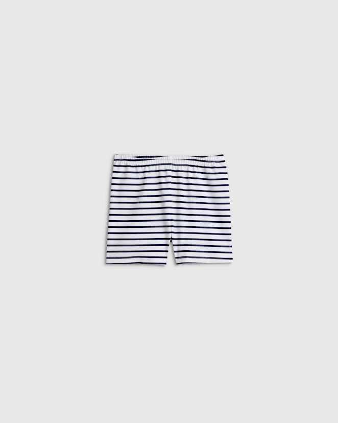 Navy Stripe Organic Cotton Cartwheel Shorts