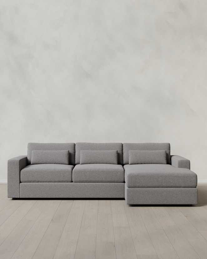 Ash Ashford Deep Seat Chaise Sectional in Performance Basketweave