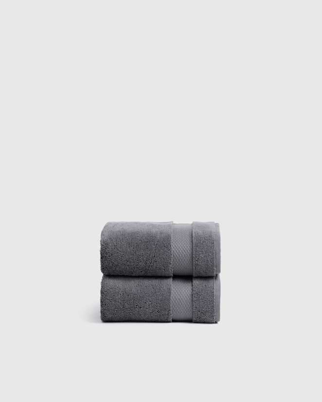 Slate Turkish Ultra Plush Hand Towel (Set of 2)