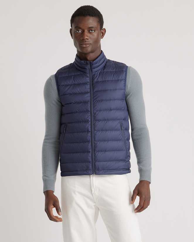 Navy Lightweight Down Packable Puffer Vest