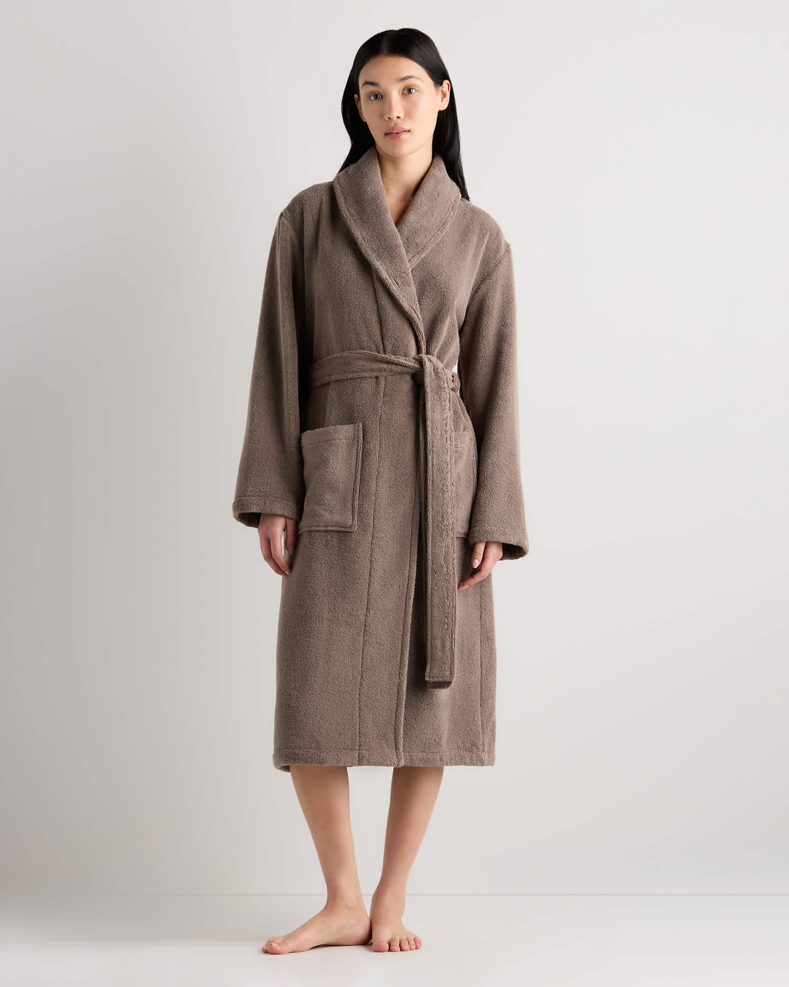 Heather Brown Plush Turkish Cotton Terry Robe