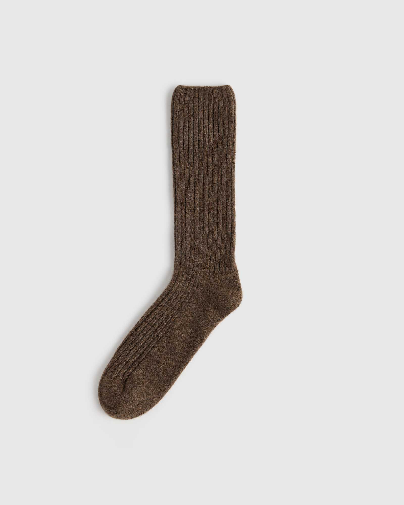brown Cashmere Trouser Sock