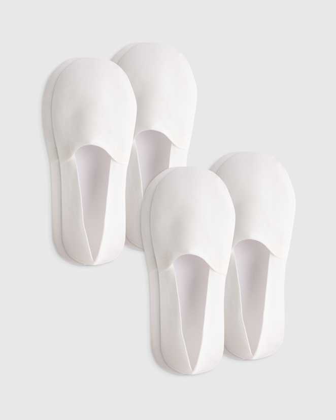 White Everyday Lightweight No-Show Liner Socks (4-Pack)