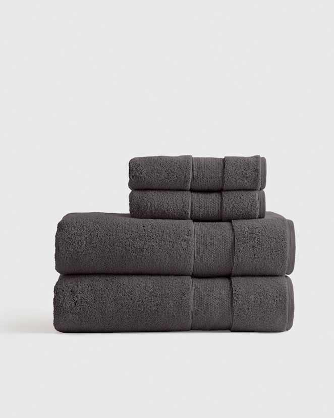Charcoal Classic Organic Turkish Cotton Bath Sheet Bundle (4 pieces)