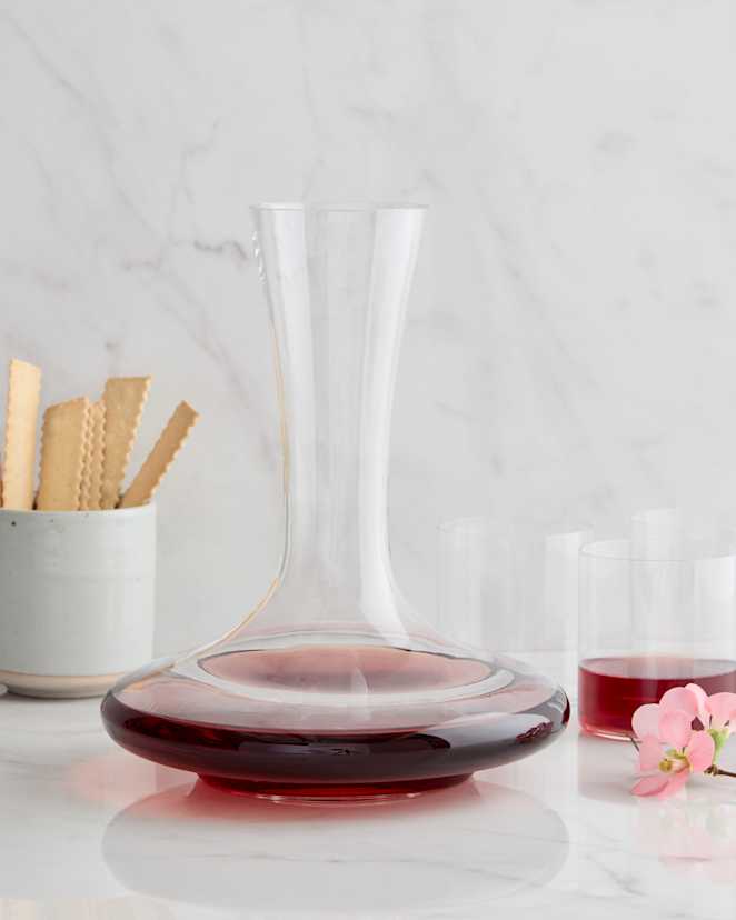 Glass Mouth Blown Wine Decanter