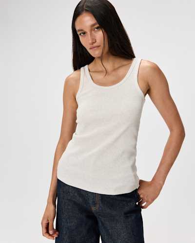 Organic Cotton Micro-Rib Scoop Neck Tank