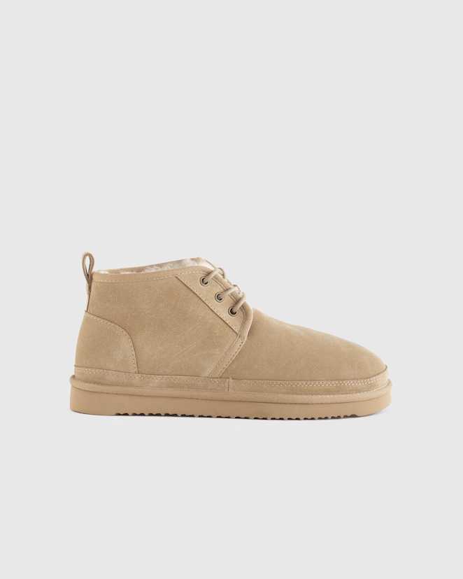 Tan Australian Shearling Chukka Bootie