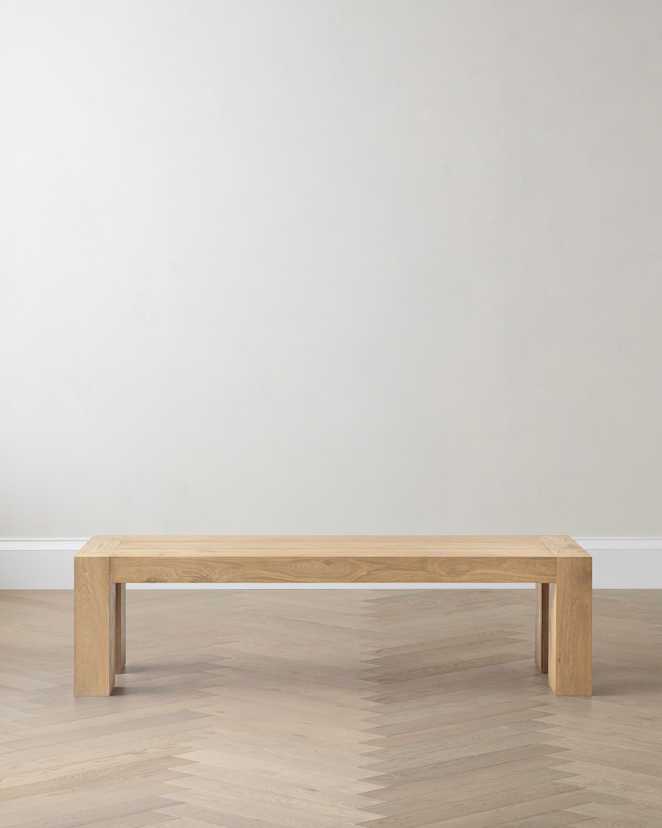 Weathered Oak Reclaimed Oak Parsons Dining Bench