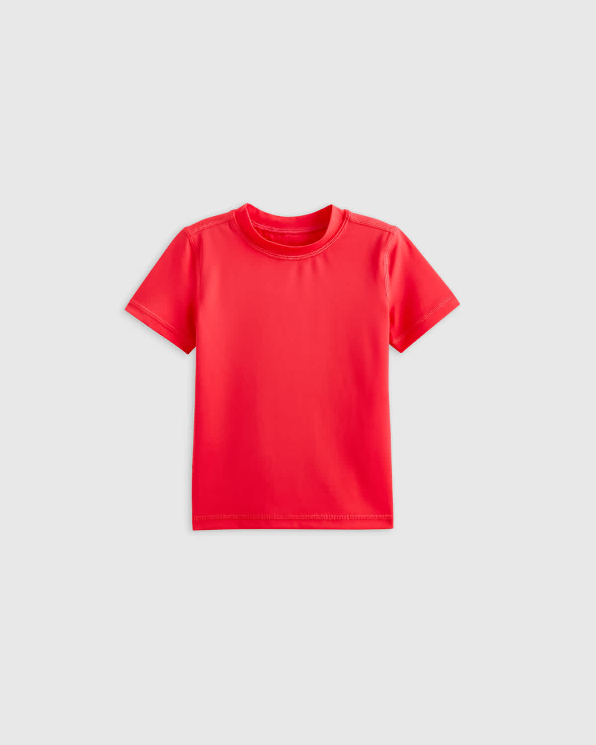 Red Short Sleeve Rash Guard Top