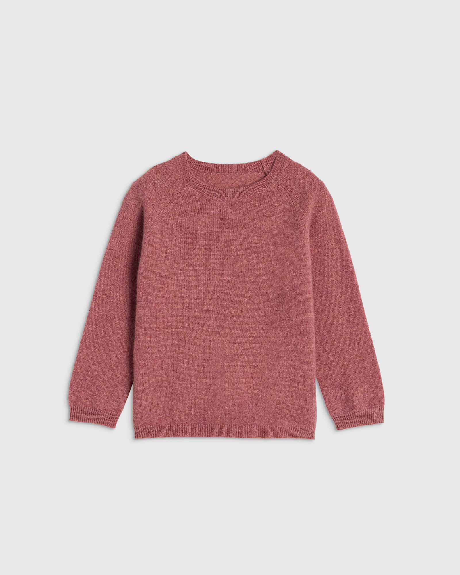 heather-shaded-rose-pink Washable Cashmere Crewneck Sweater