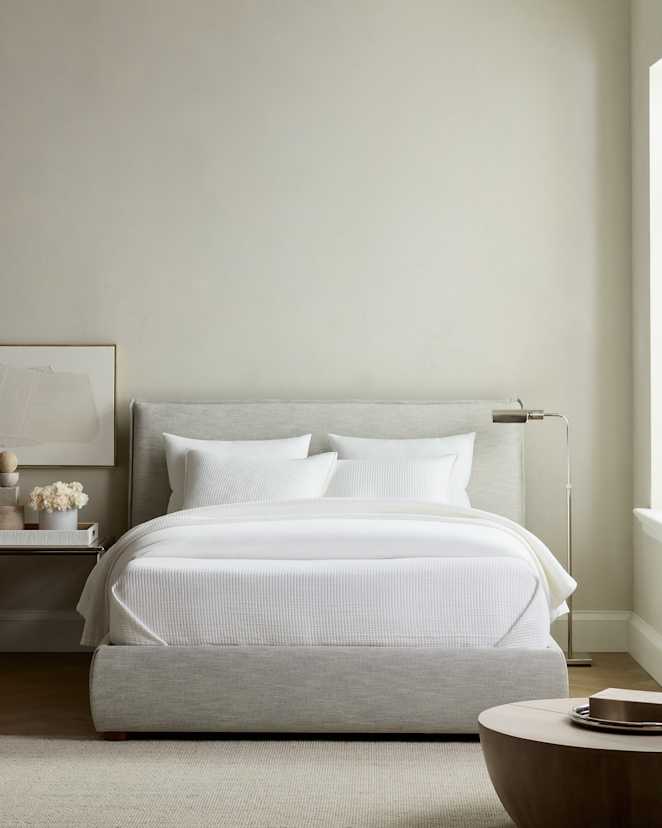 White Organic Ribbed Cotton Shams