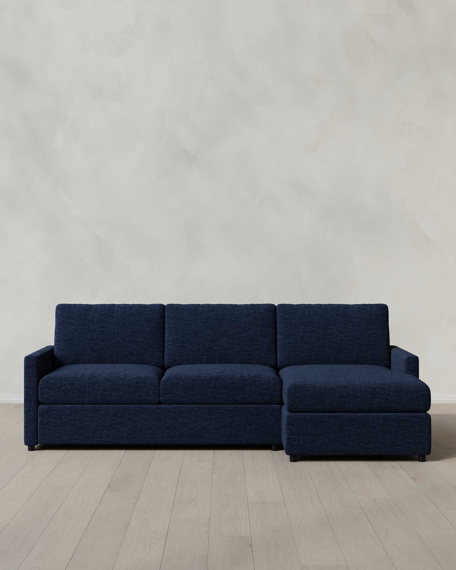 Ink Brennan Performance Chenille Linen Blend Chaise Sectional