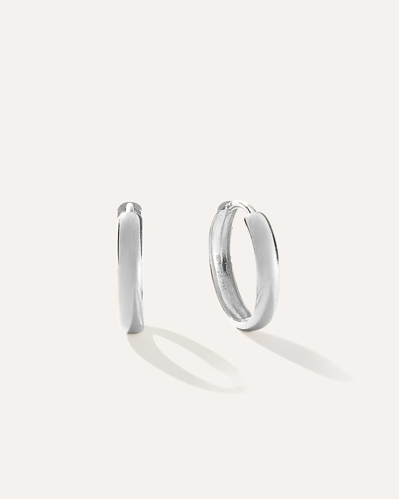 white-gold 14K Gold Bold Hoops