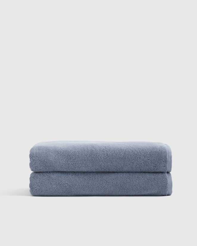 Mineral Turkish Ribbed Quick Dry Bath Sheet (Set of 2)
