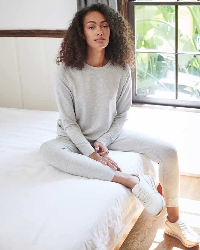 Heather Grey Pull en molleton SuperSoft